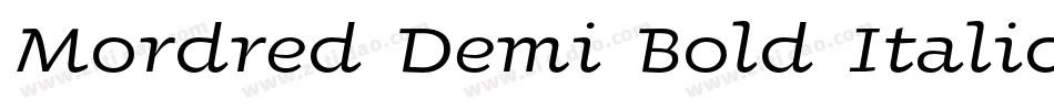 Mordred Demi Bold Italic字体转换